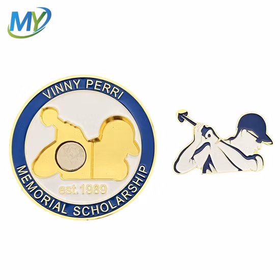 Custom New Design Die Casting Soft Enamel Golf Ball Marker