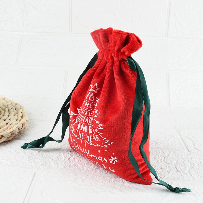 New Year′s Blessing Bag, Christmas Flannel Bag, Ping an Fruit Bag, Christmas Gift Bag, Gift Bag, Candy Drawstring Bag