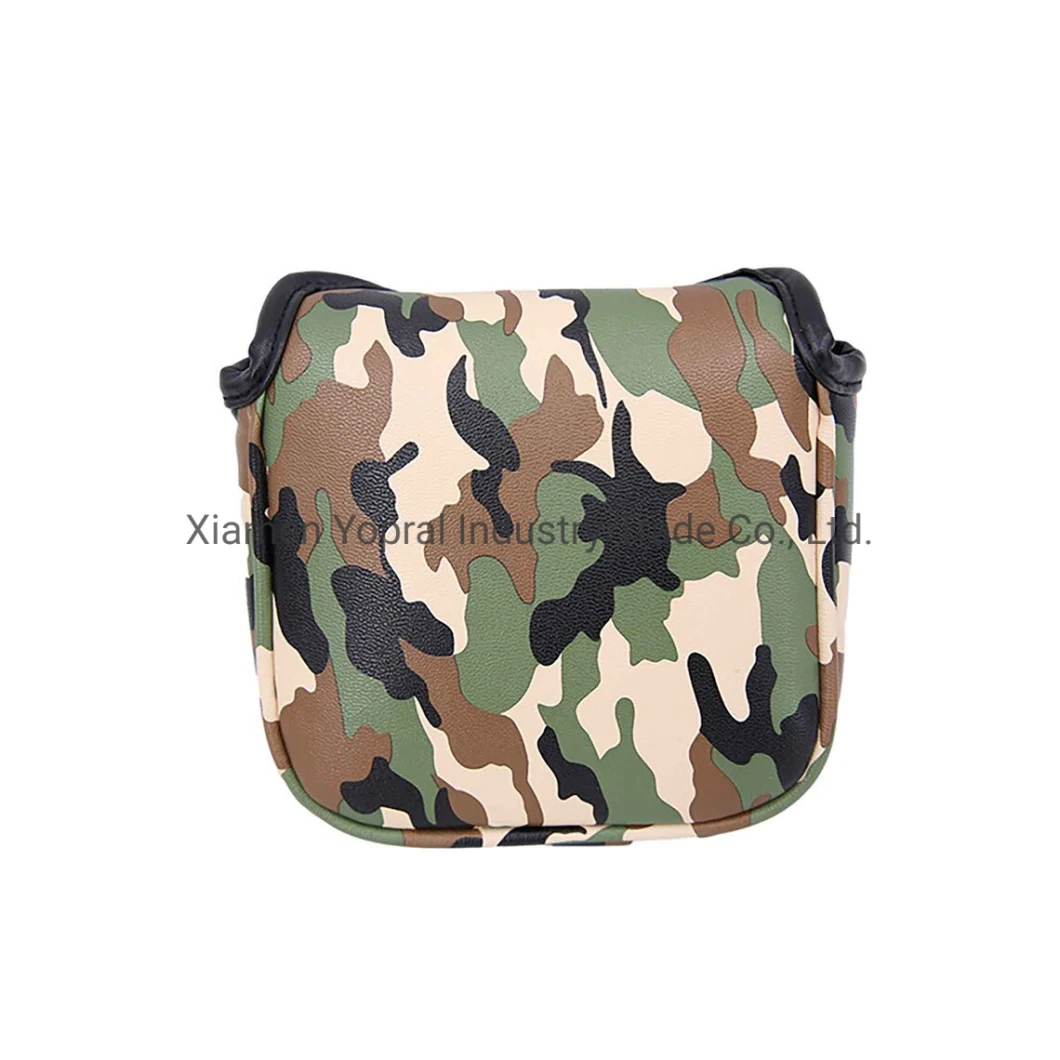 PU Leather Camouflage Square Mallet Putter Covers Golf Club Cover Golf Accessories