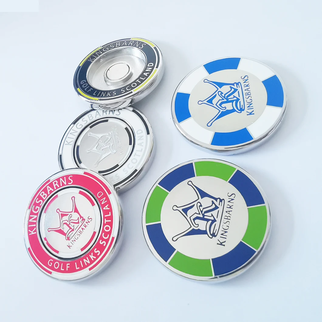 Personalized Full Color Logo 40mm Diameter Golf Ball Marker