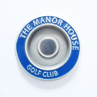 Marcador de bola de golfe personalizado com logotipo colorido de 40 mm de diâmetro