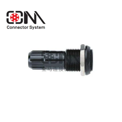 Qm Plástico Série Prg Soquete Flutuante Metal Push-Pull Conector de Terminal M12 com travamento automático