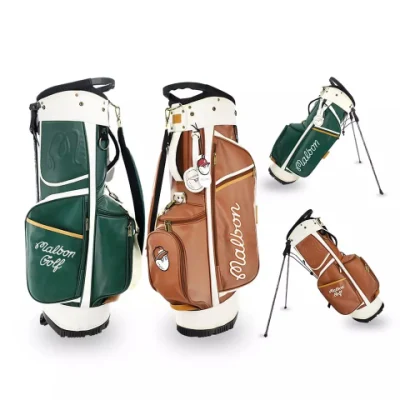 Novo design verde bolsa de golfe à prova d'água com logotipo impresso personalizado bolsas de golfe com suporte de alta qualidade